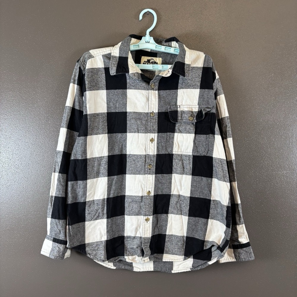 Old Mill Mens Button Up Shirt Sz In Pics Long Sleeve Check Lots Pilling Good